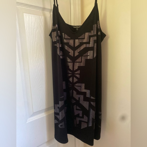 Express black sequin tank dress - Picture 2 of 4